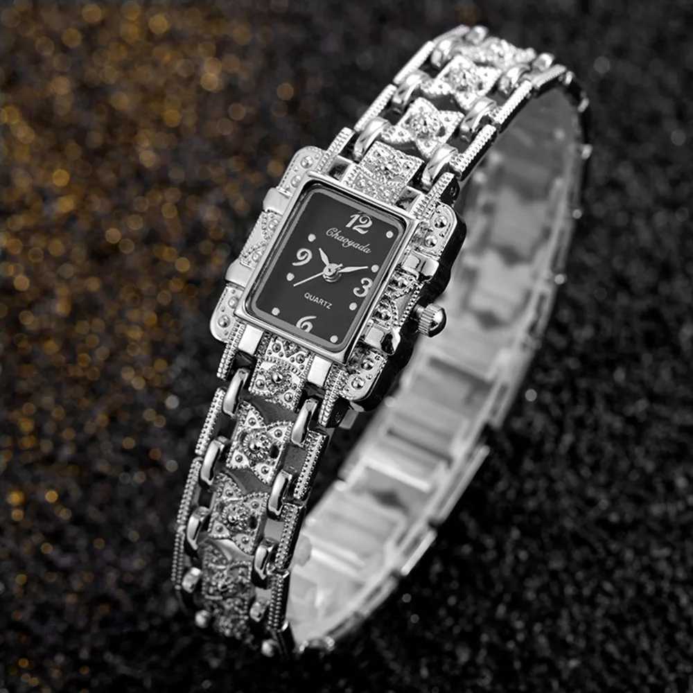 Fashion Luxury Women Silver Beauty Rectangle Dial Designer Ladies Quartz Wristwatch Exquisite Metal Bracelet Watches Female Gift XJ250527
