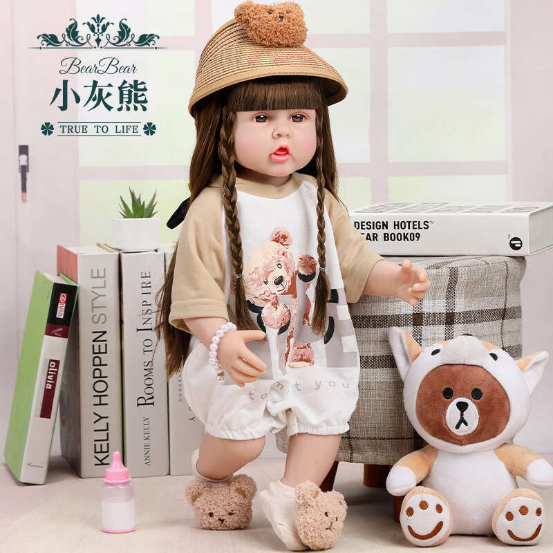 2024 New Model Realistic Reborn Baby Soft Rubber Princess Girl Toy Doll Set Children's Birthday Gift