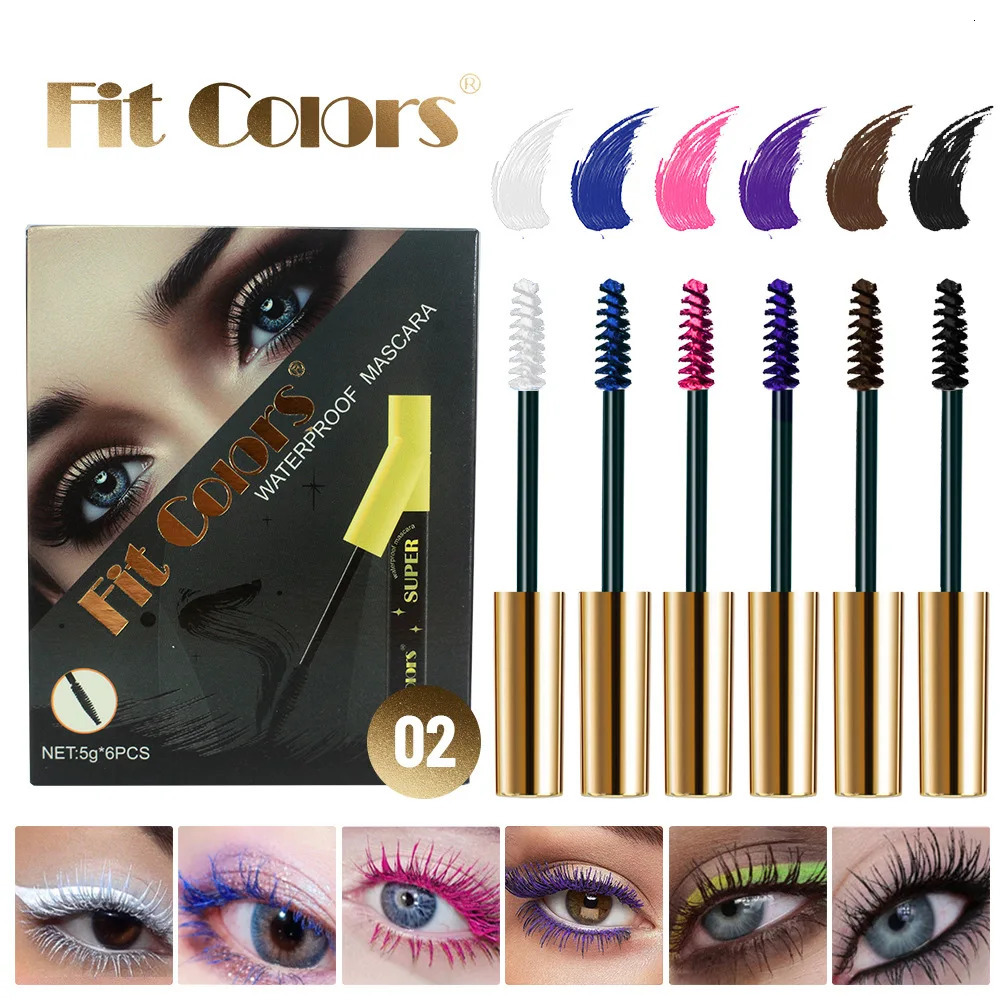5D Silk Fiber Mascara Lash Color Mascara 12 Colors 3D Mascara Eyelash Extension Thick Lengthening Eye Lashes Holiday Stage Make 250523