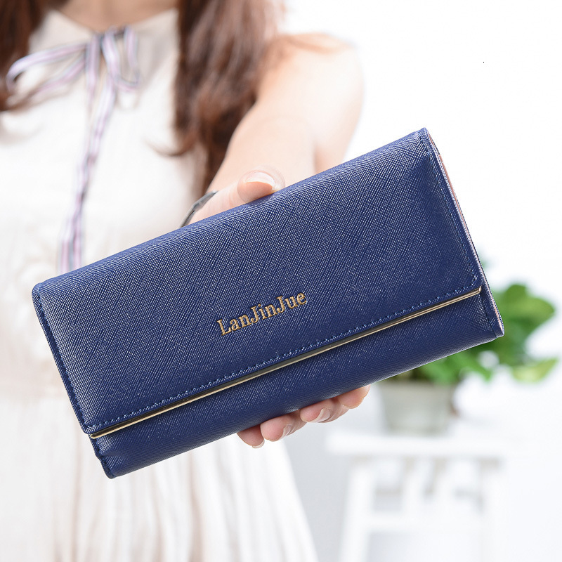 Free shipping designer wallet Qiman Poetry Long Style Large Capacity Women's 70% off Wallet Handbag Silver Bag