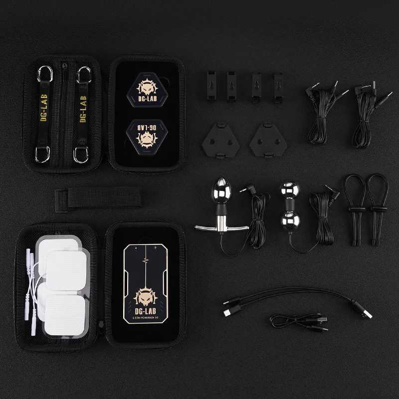 DG-LAB COYOTE E-Stim Powerbox 3.0 PawPrints Wireless Button Metal Bipolar Electrode Electro Shock Stimulator Sex Toys z250528