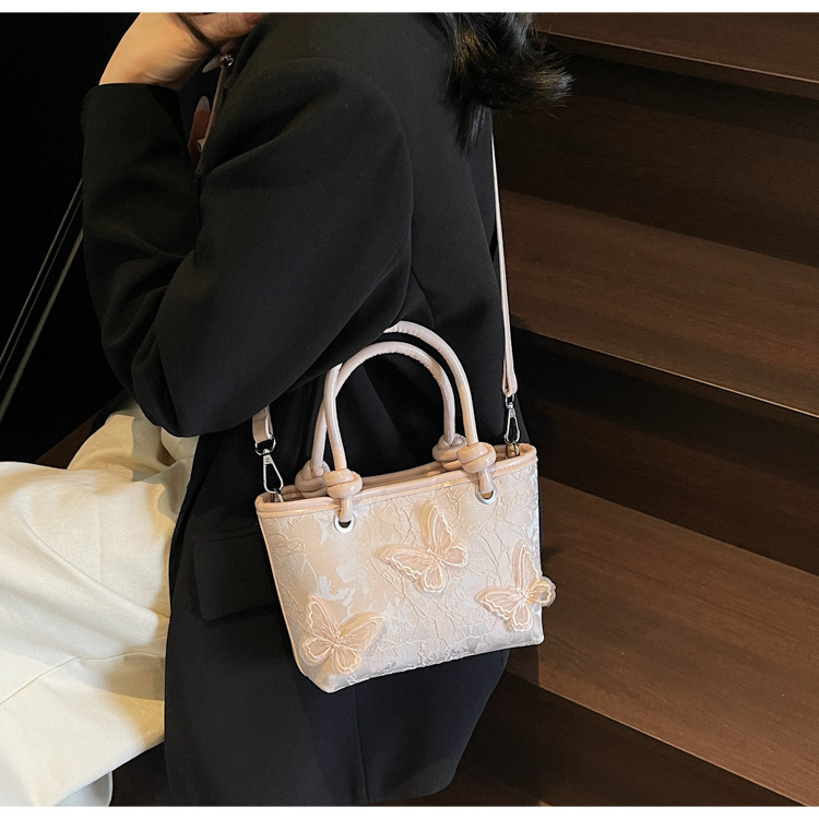 Women's Handbag Free Shipping Designer Bag New Fashion Embroidery Bag 2025 Spring/summer New Chinese Style Lace Bucket Bag Versatile Crossbody Ba