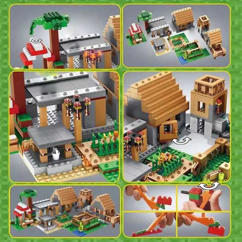Creative DIY Game The Farm Cottage Village House Building Blocks Compatible 21128 Bricks Toys Birthday Gift Z250528