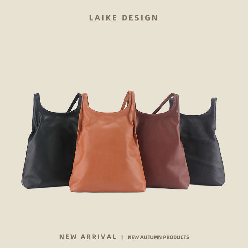 New Genuine Leather Simple Casual Backpack Niche High-end Single Shoulder Crossbody Bag for Women