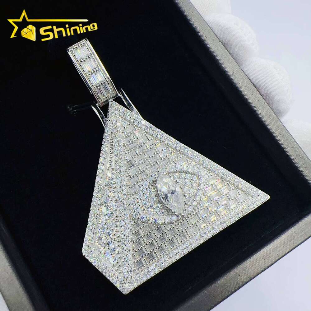Wholesale Price Iced Out Sier Vvs Moissanite Lab Dia Hip Hop Jewelry Custom Pendant