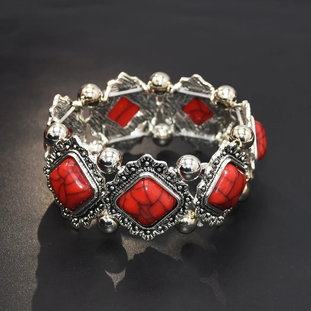 Bohemian Tribal Ethnic Bracelet Indian Vintage Turquoise Gypsy Boho Bangle Festival Travel Women Men Turkish African Jewelry 250517