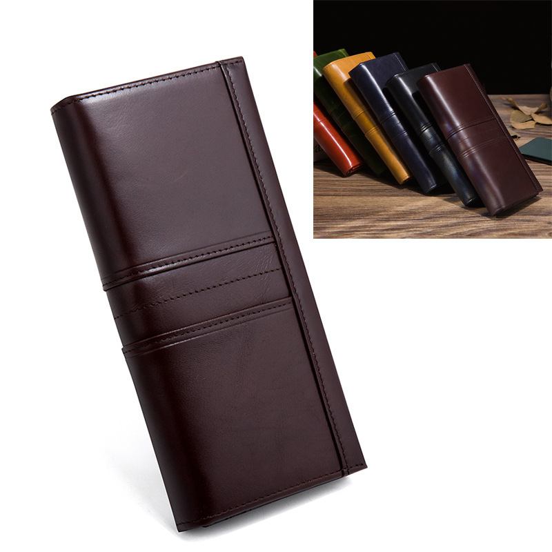 Free Shipping Designer Wallet Fashionable New Suit Leather Wallet Leather And Cowhide Long Handbag Men's And Women's Multi Card Card Bag Mob