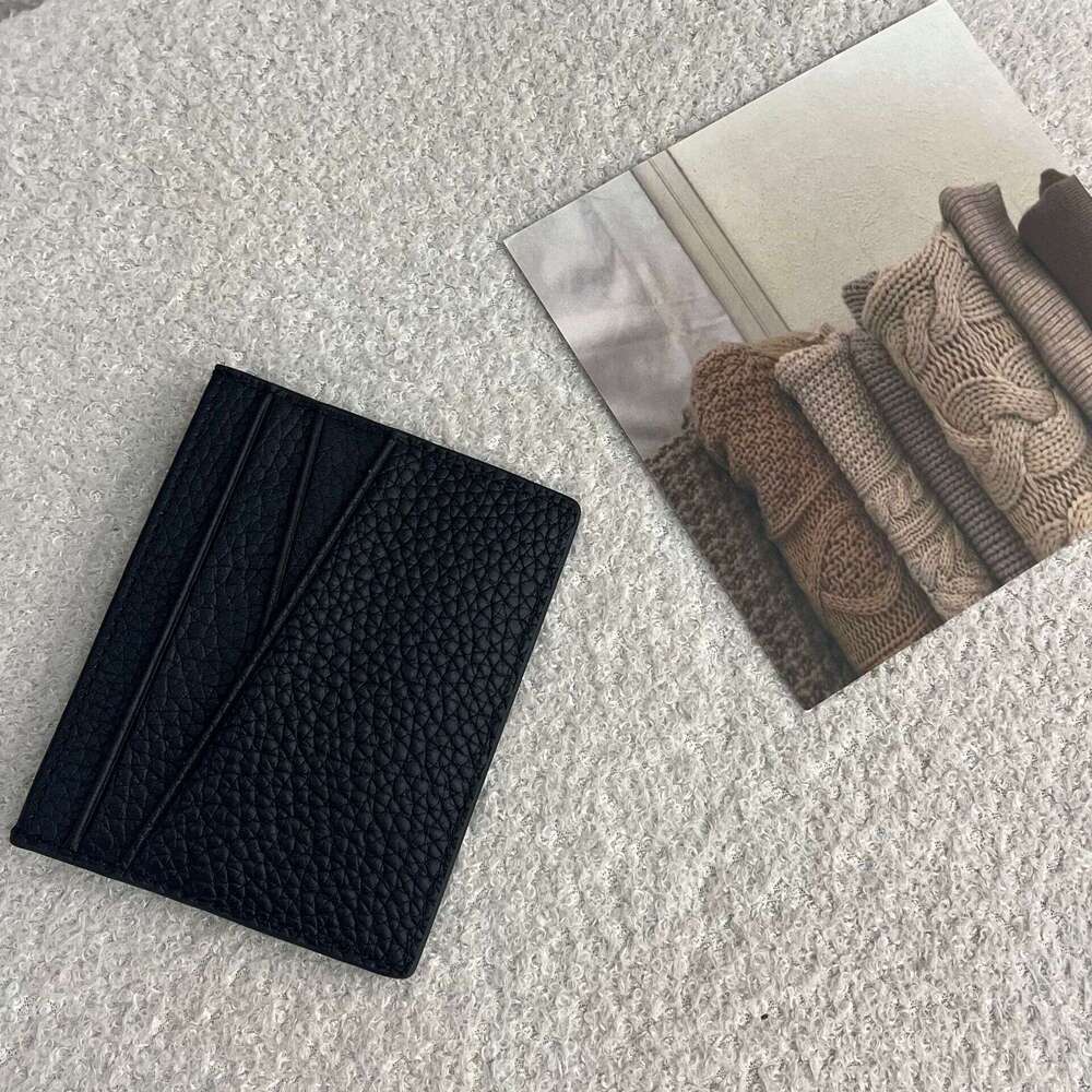 Korean Style New Women's Genuine Leather Coin Purse ID Solid Color Simple Card Holder Multifunctional Niche High-end Wallet