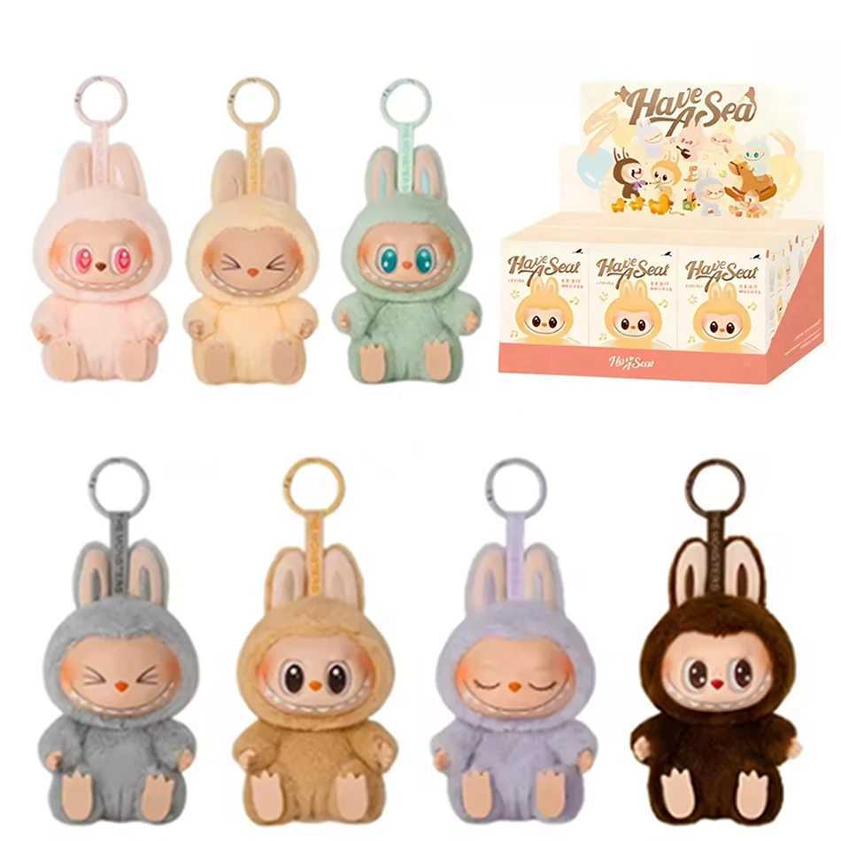 Hot Anime Figure Kawaii Monsters Labubu Have A Seat Series Vinyl Face Doll Model Toy Blind Box Keychain Toy High-Quality X2505281