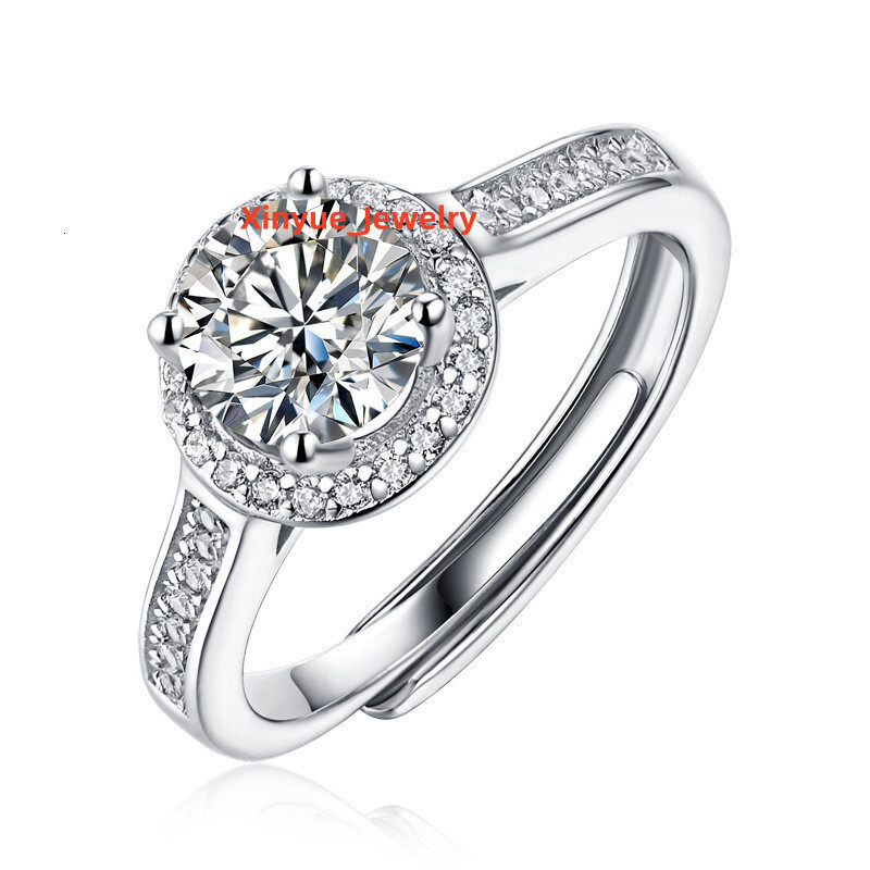 Fashion Custom Moissanite Rings Wedding Jewelry 925 Sterling Silver Women Engagement Ring