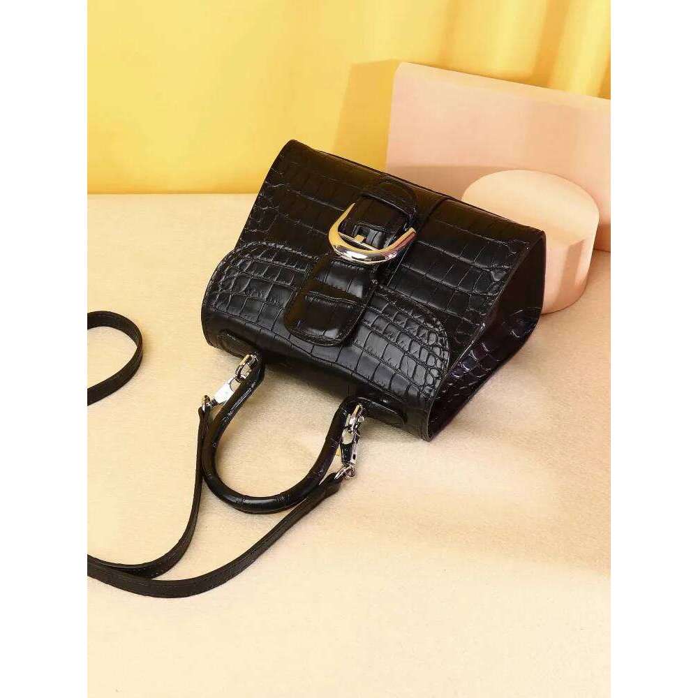 High Quality Women Genuine Leather Crocodile Skin Office Ladies Single Shoulder Bag New Elegant Totes Crossbody Bags