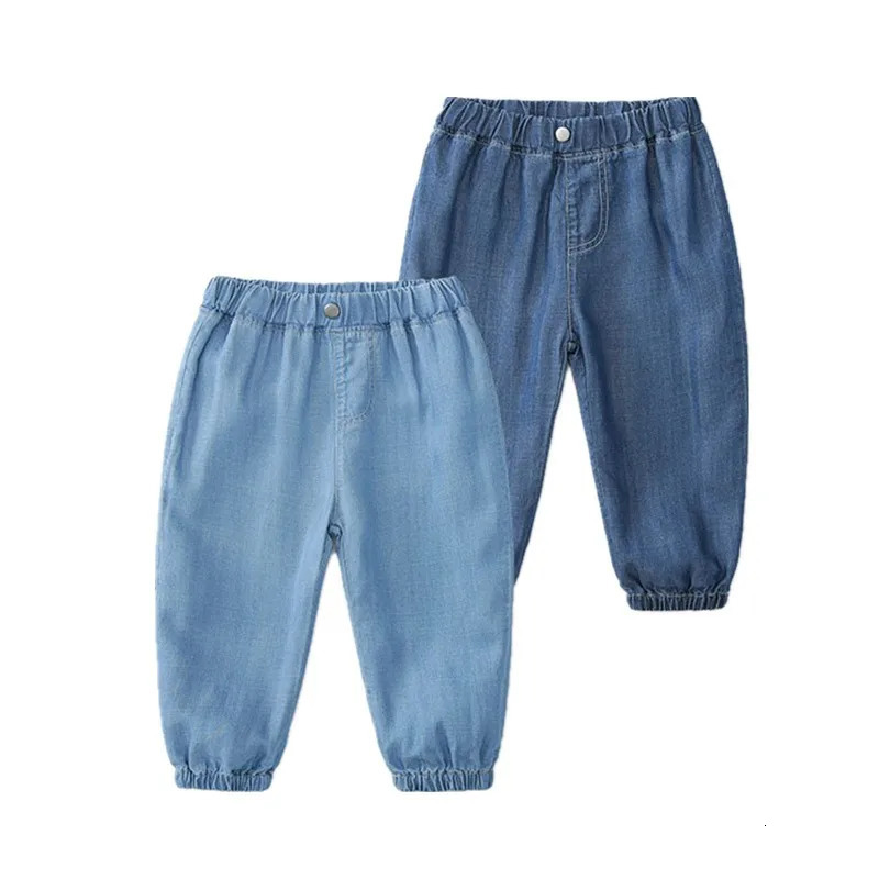 Childrens Jeans Pants Summer Kids Casual Loose Soft Denim For Boys Girls Baby Breathable Antimosquito Trousers 250528