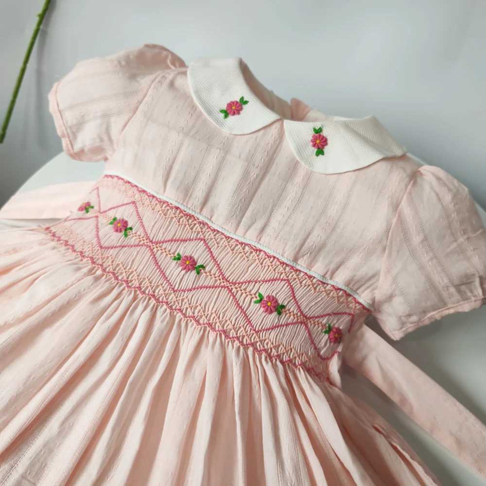 Baby Girls Vestidos Toddler Smocking Dresses For Girl Handmade Smocked Dress Summer Boutique Children Cotton Clothes X250528