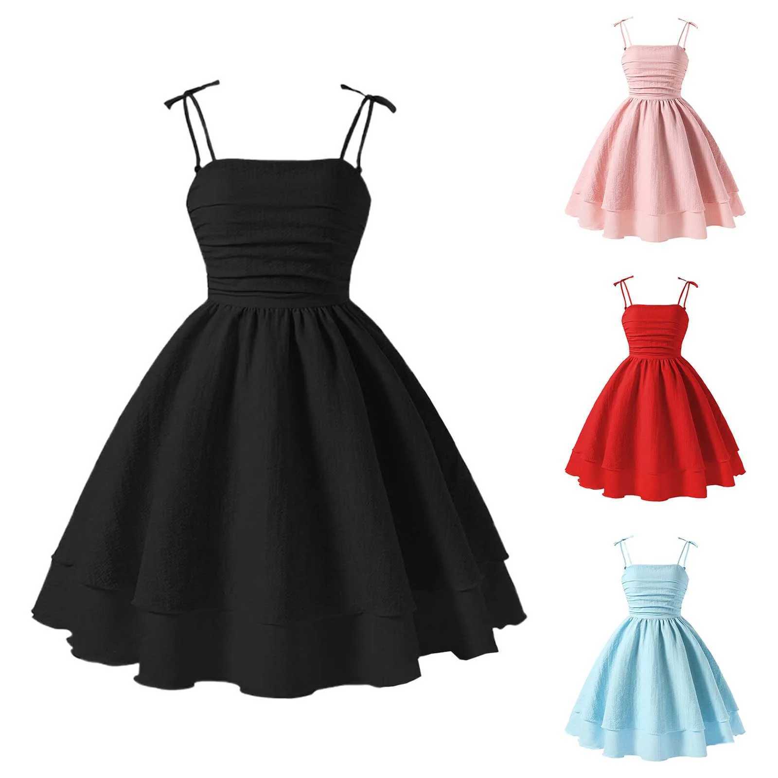 Summer Girls Dress Party Outfits Solid Color Dress With BowKnot Sweet Sleeveless For Kids Suspenders Dresses for Girls 8-12Years X250528