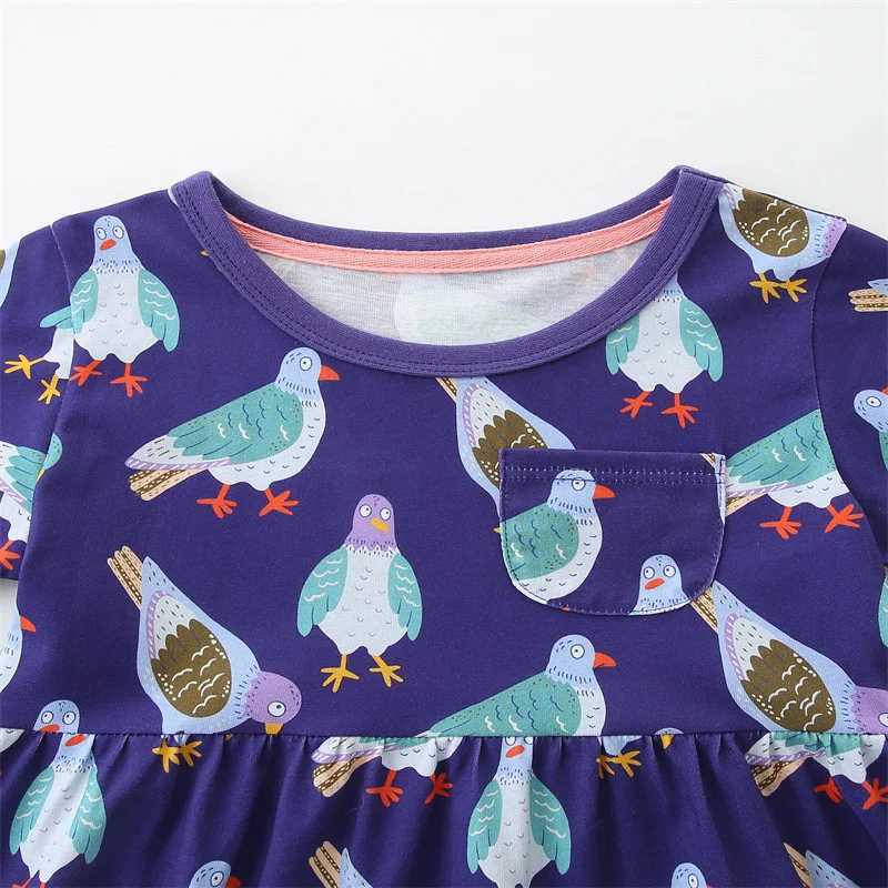 2-7T New Arrival Girls Dresses Summer Girls Party Dress Animals Print Birthday Kids School Children Clothing Toddler Dresses X250528