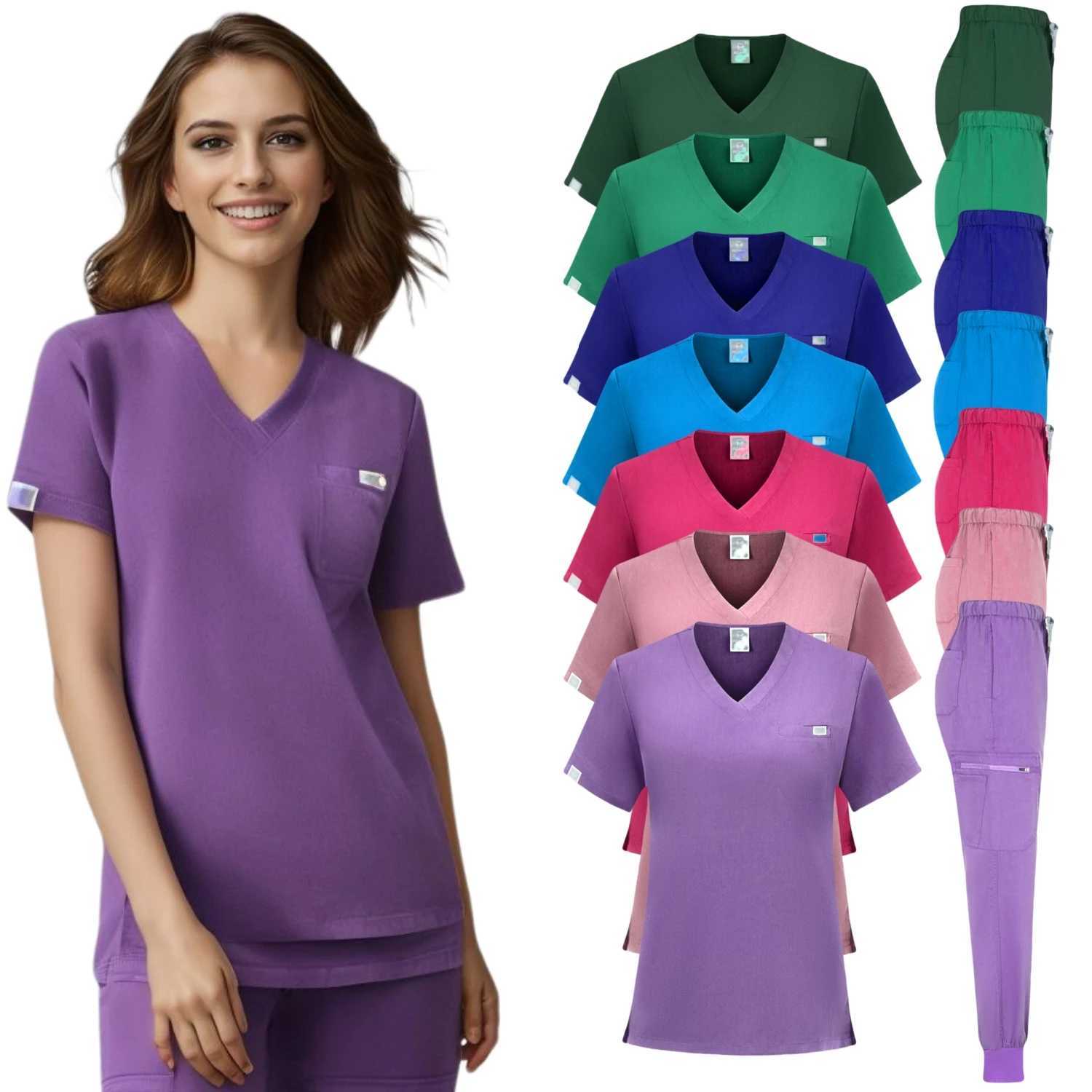 Trs Fashionable Design Womens Scrub Nursing Set Beautiful Spa Sn Uniform for Women Unisex Fabric Overalls for Operating Room X250528
