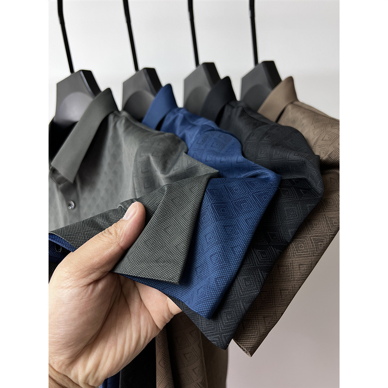 Men's Polos Fashion 2025 Slim Fit Polo Shirt Short Sleeve Summer Luxury Clothing Knit Breathable Streetwear Casual Business Top