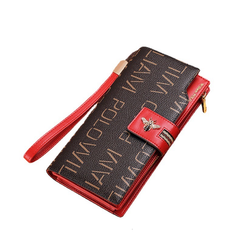 Free Shipping Designer Wallet Men's And Women's Genuine Leather Long Handbag High-quality And Versatile Multi Slot Card Bag ID Bag