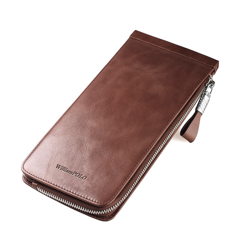 Free shipping designer wallet Emperor Paul Genuine Leather Multi-Card Slot Ultra-Thin Wallet Long Business Simple Large Capacity Card Holder Men'