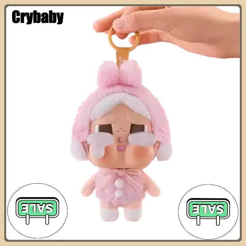 Spot Crybaby vinyl face doll plush blind box crying baby pendant key chain mystery bag crying series hand-made toy gift X250528