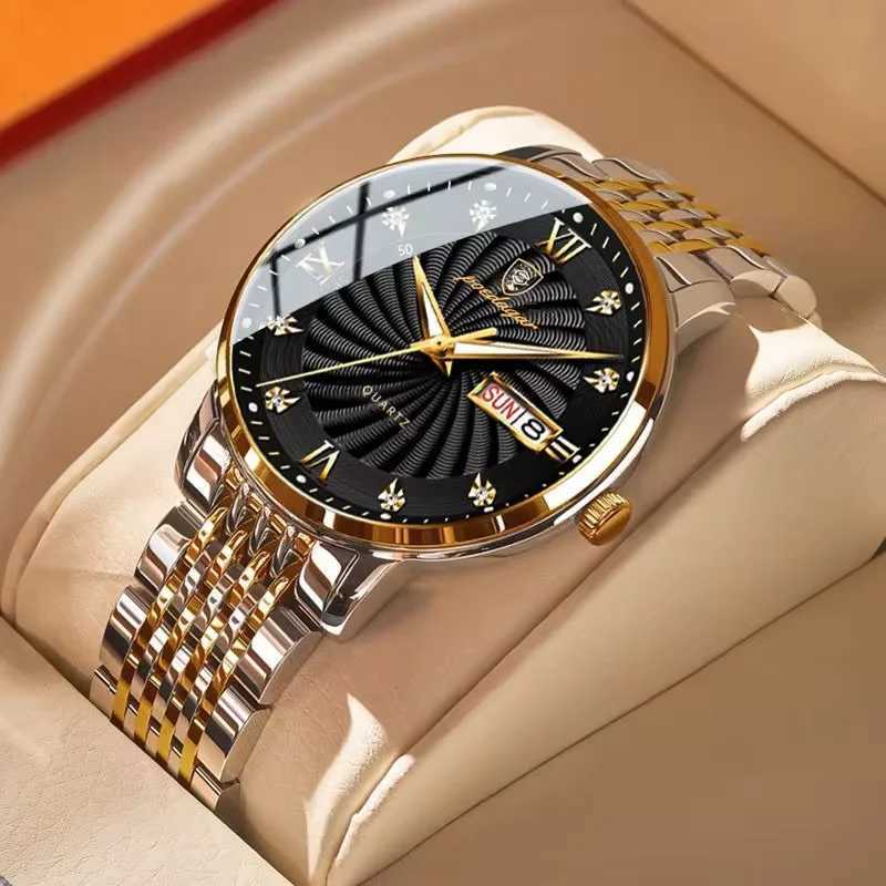 POEDAGAR Luxury Brand Man Watch Waterproof Luminous Date Week Mens Quartz Wristwatch Stainless Steel Fashion Sports Men Watches XJ250527
