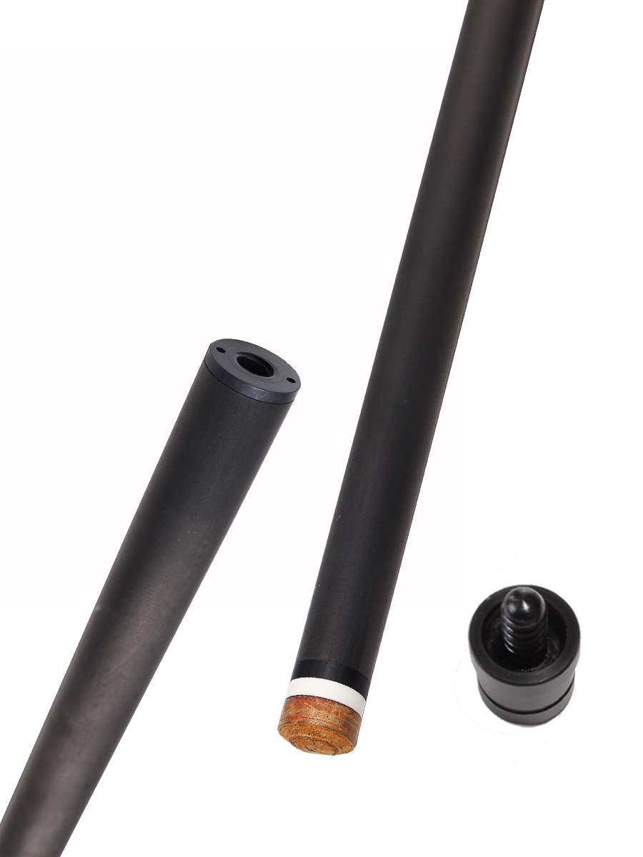 OKHEALING - 30in Uni-loc Joint Carbon Fiber Pool Cue Single Shaft, Customized Tip 9.5mm, 11mm, 11.8mm, 12mm, 12.4mm, 13mm, Low Deflection Technology, 