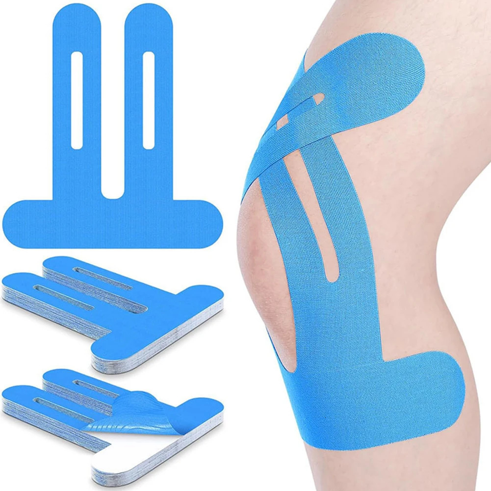 10Pcs Precut Athletic Tape Breathable Elastic Athletic Muscle Tape Seamless Precut Kinesiology Knee Pad for Outdoor Sports 250522