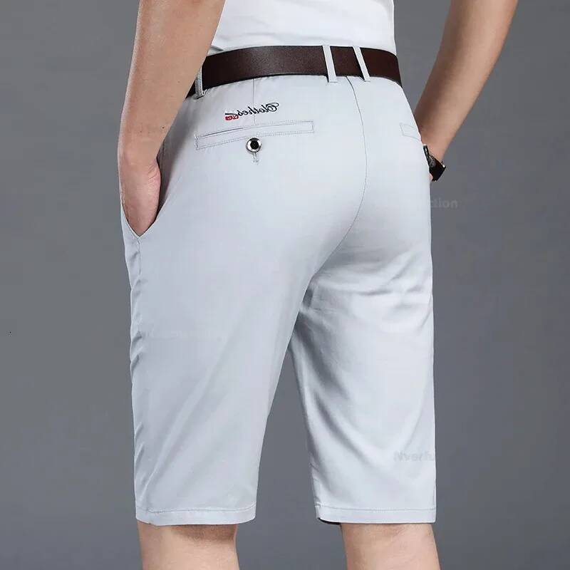 Men Summer New Knee Length Cotton Business Casual Pants Classic Brand Comfortable Clothing Shorts Male Boardshorts