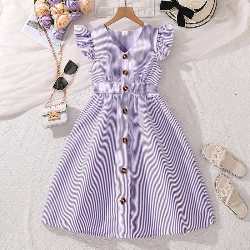 Kids Dress For Girls 8-12 Years Summer Girls Dopamine Dress Graduation Birthday Party Event Fresh Sweet Style Girls Dress X250528