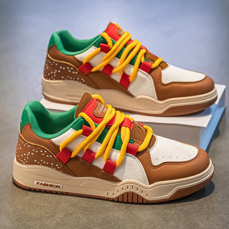 2025 Designer casual shoes Summer New Versatile Design Casual Bread for Men and Women Couples Trendy Sports Student Thick-Soled Sneakers Burger Shoes
