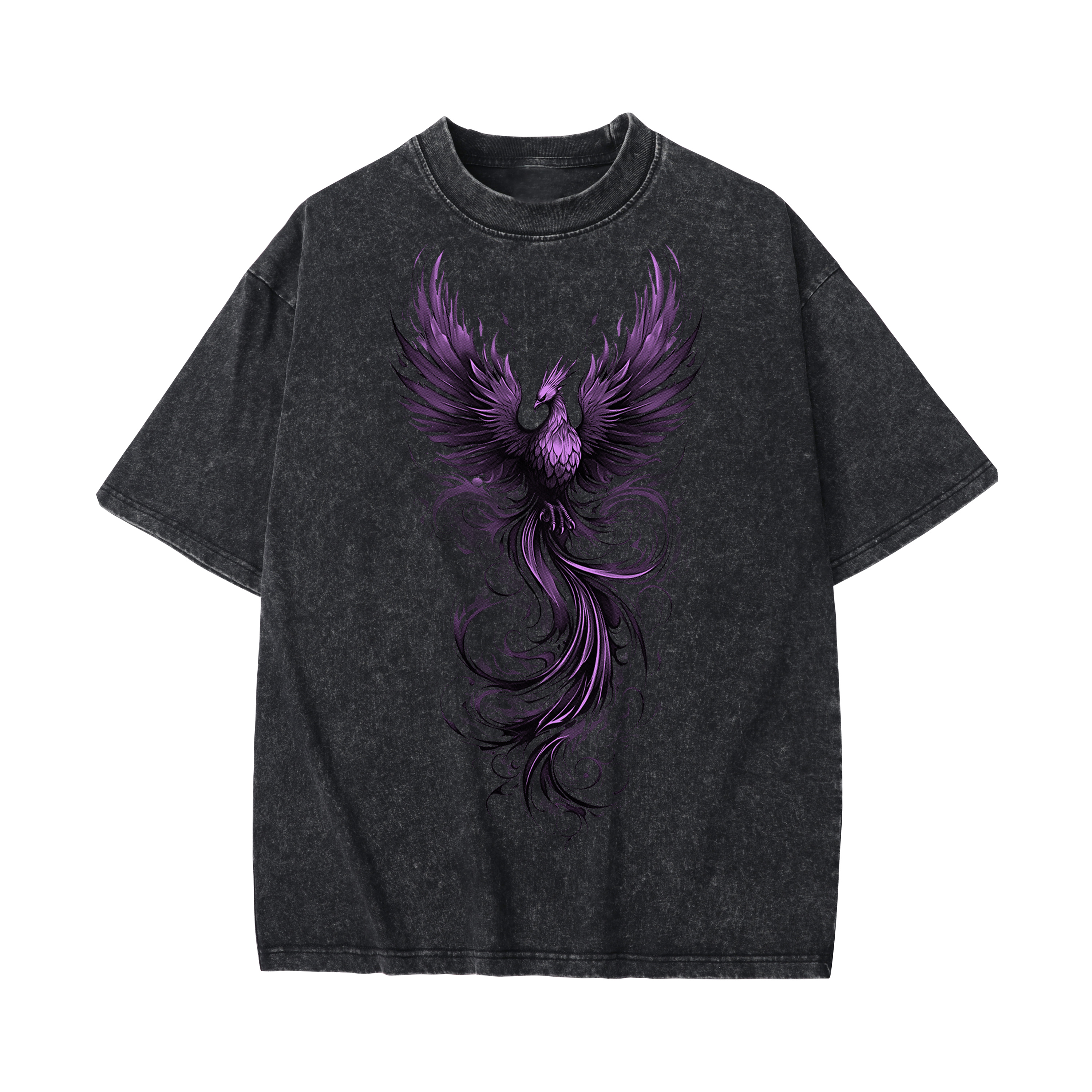 T-shirt men's top designer cotton T-shirt Purple Phoenix short sleeved clothing high-quality fashionable T-shirt