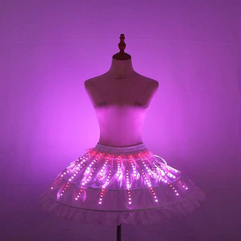 LED light-emitting skirt Stage tutu skirt Suitable for party performance Fluorescent costume W250528