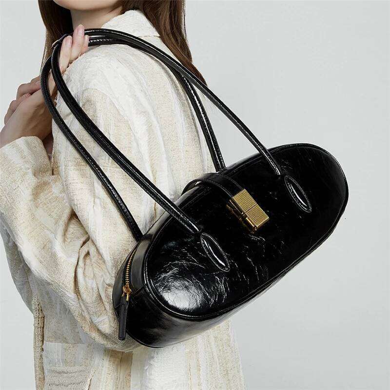 Hifashion Vintage Cowhide Genuine Leather Underarm Shoulder Bags For Women 2025 Trend Designer Tote Work Ladies Handbags