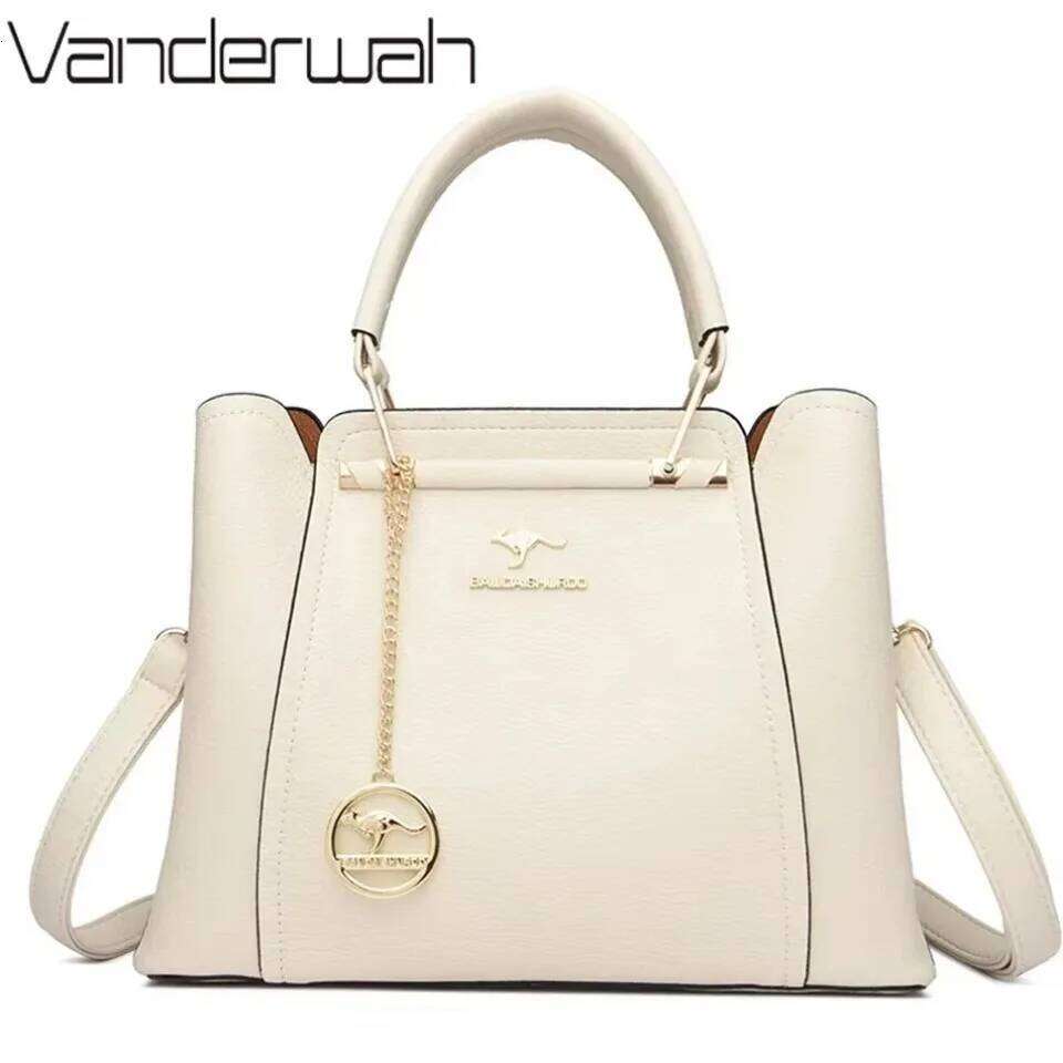 Design Bag 3 Layers Large Capacity Tote Soft Leather Handbags Women Designer Solid Color Crossbody Bag Hand Bags Brand Bag