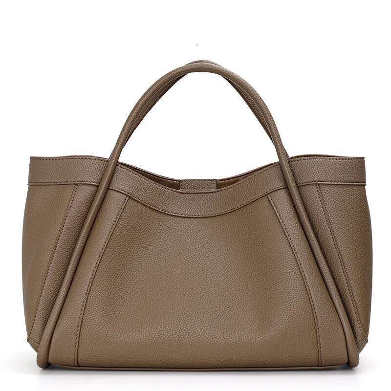 Aidrani New high-capacity high-quality cowhide bag, simple and casual portable women's bag