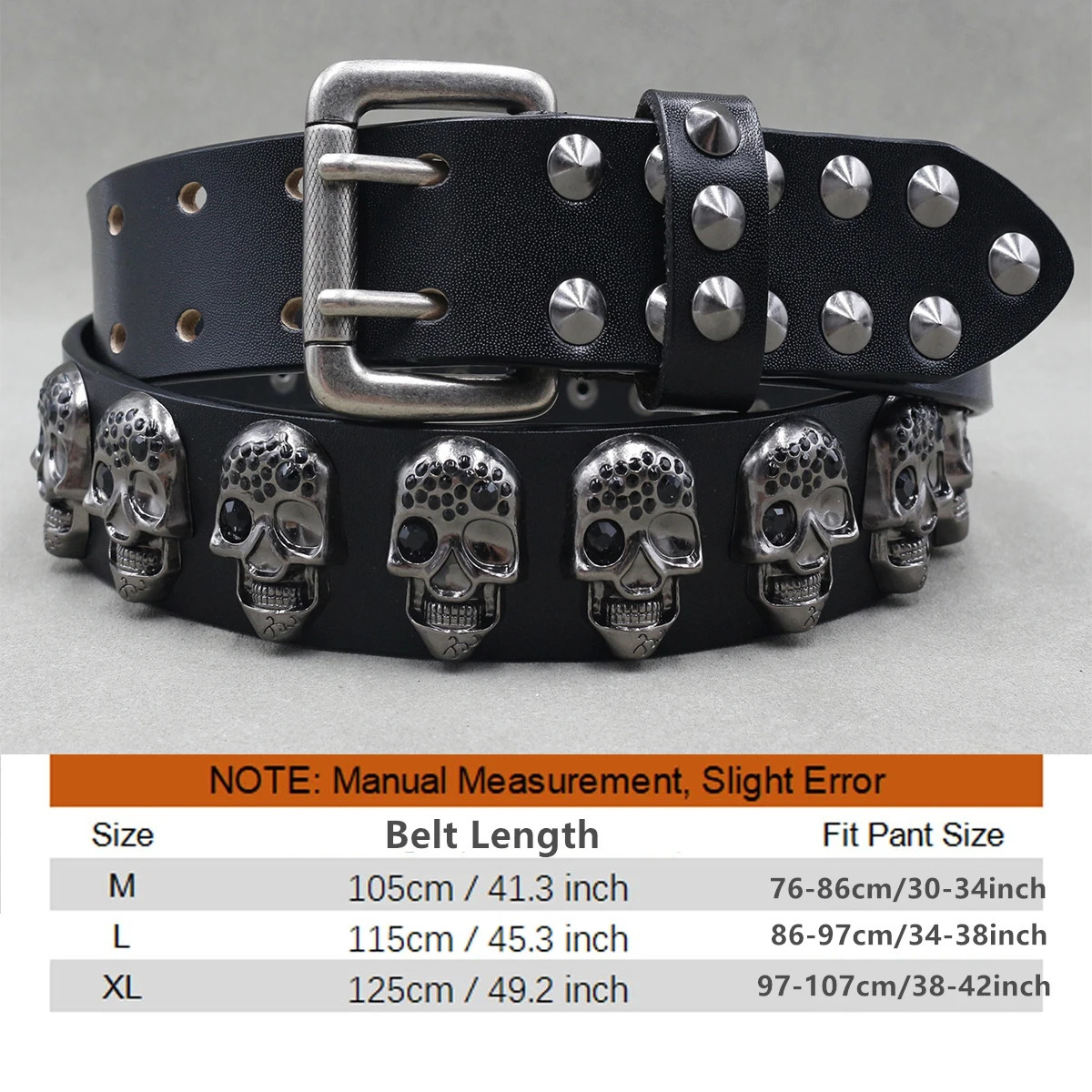 Heavy Metal Punk Belt Genuine Leather Hip Hop Belts For Men Cross Rivet Jeans belt male Strap Ceinture Homme belt 250520