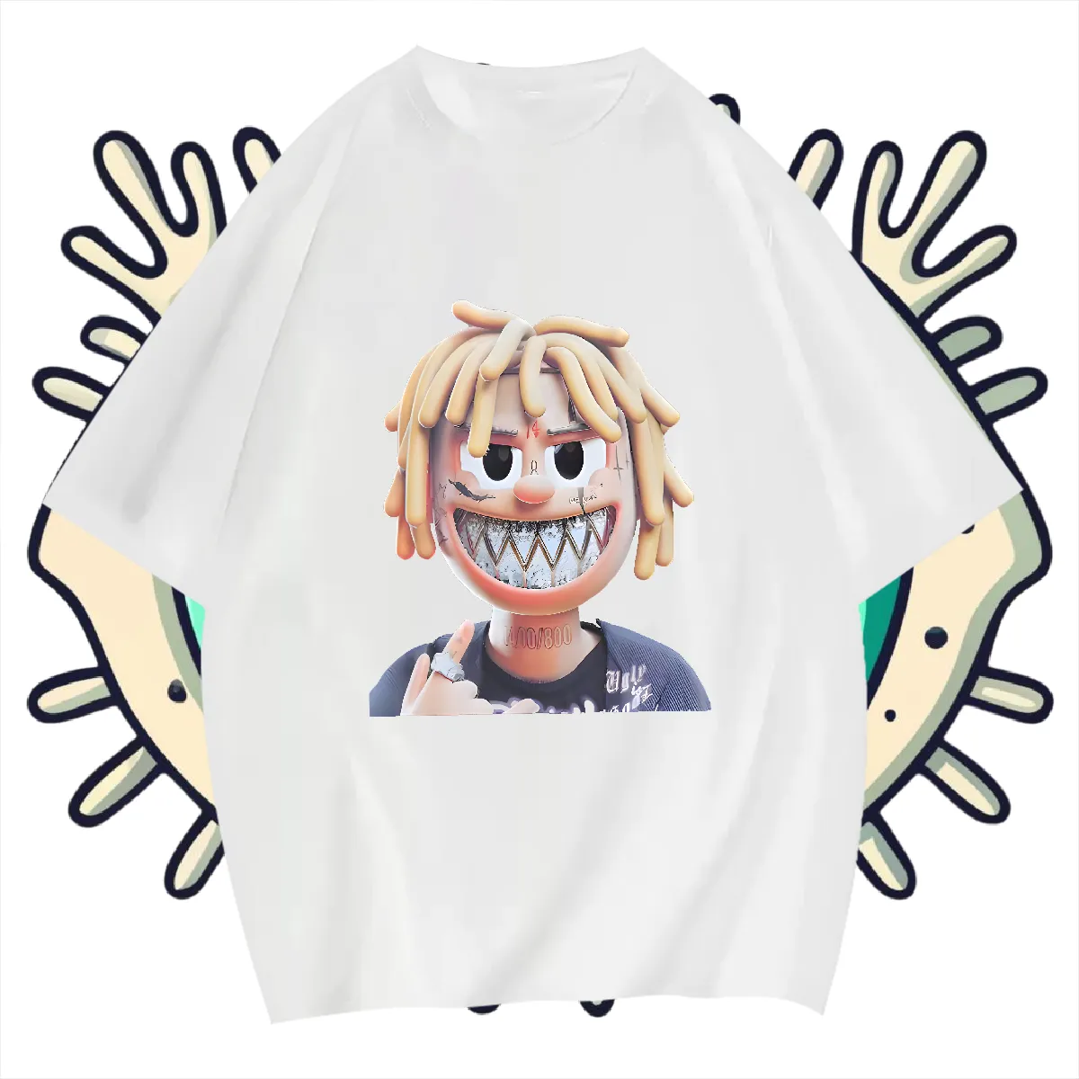 Fashion Casual T Shirts Cartoon Printing Men Plus Size Custom Men Tshirts Casual Round Neck Short Sleeve Popular Clothes