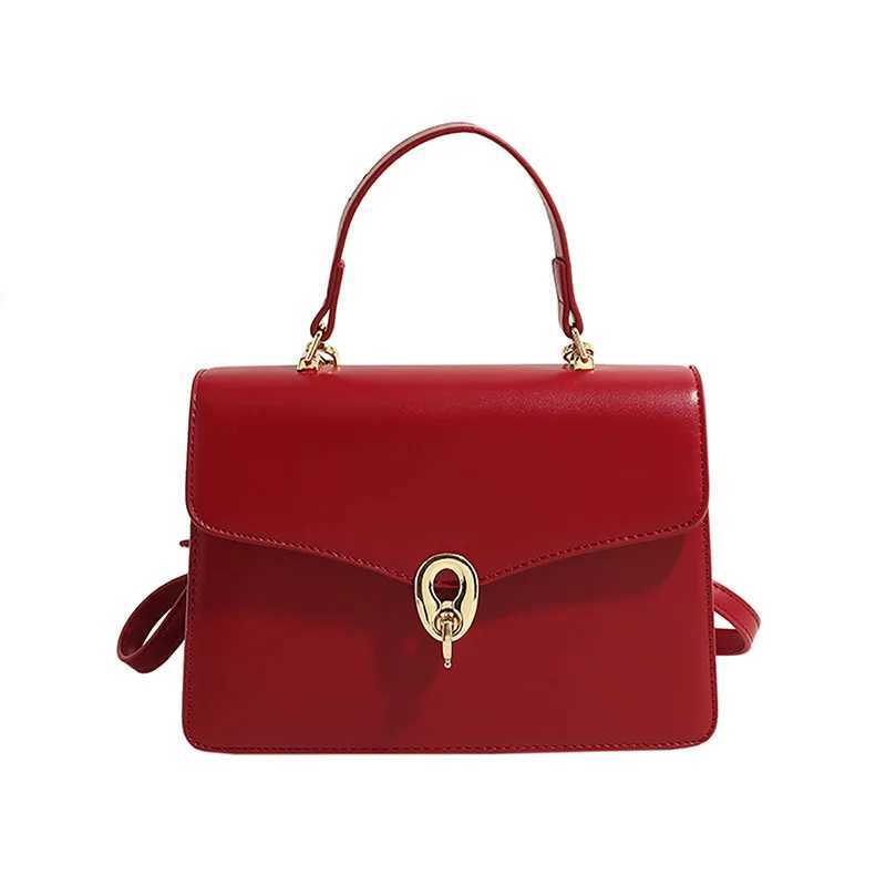 High Quality Women Commute Shoulder Bag Luxury Red Design Sense Fashion Bridal Wedding Bag Large Capacity Portable Crossbody Bag Y250528