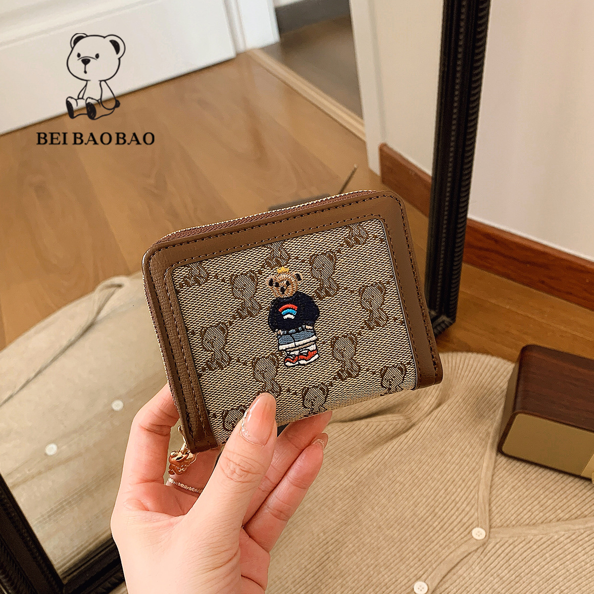 Free Shipping Designer Wallet 2025 New Long Women's Handbag Mini Cute Coin Purse Cartoon Fashion Key Bag