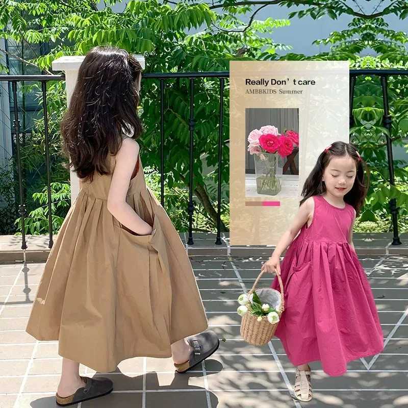 Girls Casual Dresses Girls Dresses with Large Hemlines Sleeveless Casual Kids Dresses for Girls 2 To 8 Years Princess Dress X250528