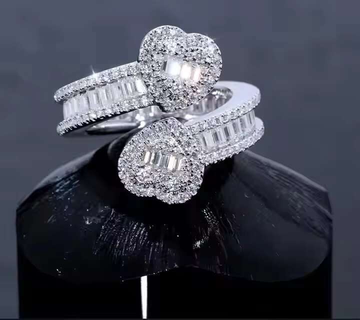 Customizable 925 Silver Moissanite Ring Classic Fine Bridal Jewelry for Women for Engagement or Special Occasions