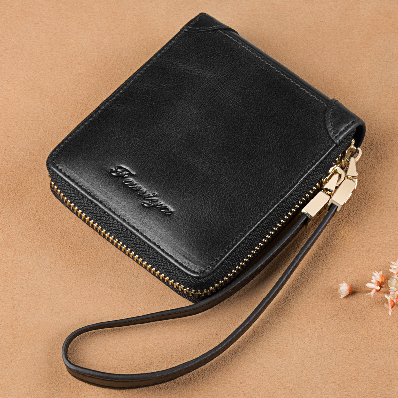 Free Shipping Designer Leather Wallet Popular Online Women's Short Coin Purse Fashionable Small Card Bag Exquisite Retro Leather Wallet ID Bag