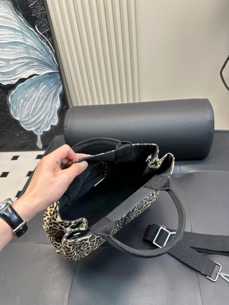 Denim leopard print tote bag handbag 2025 new large capacity shoulder bag crossbody bag women's bag