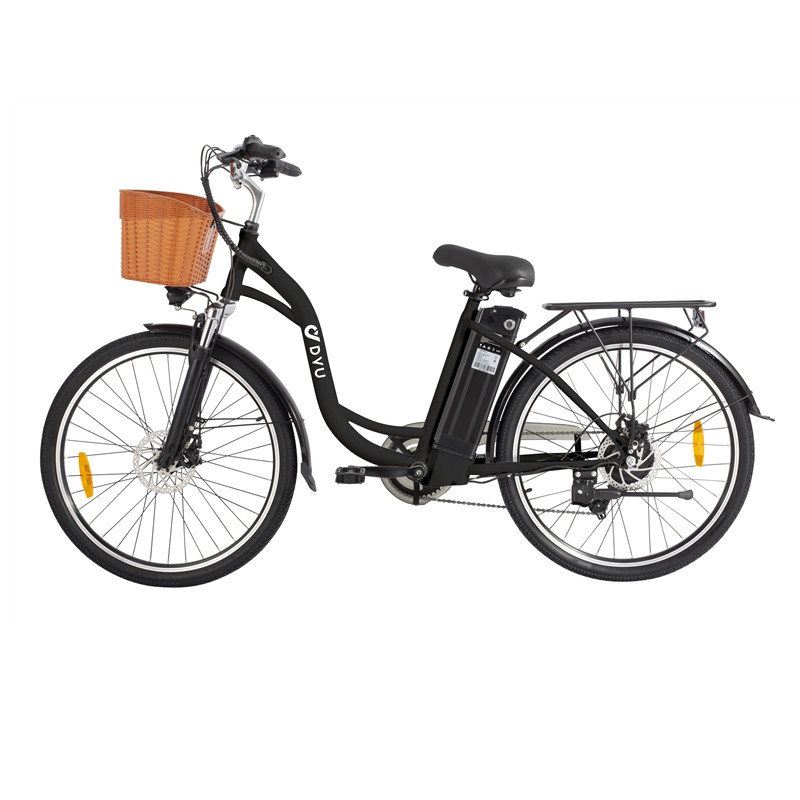 DYU C6 26 Inch E-City bike Women's Electric Bicycle 250W 36V/12.5AH Pedelec E-Bike for Adults 25km/h