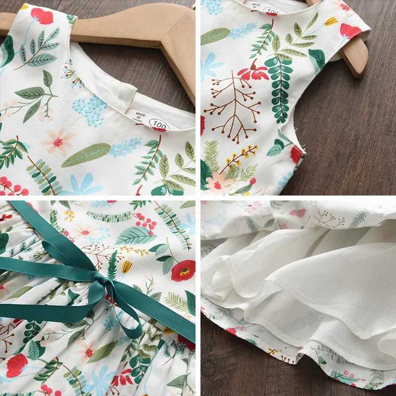 Bear Leader Floral Girls Dress Floral Kids Dresses Girls Princess Dress Children Clothes Girls Dress Casual Wear 3 7Y Vestido X250528