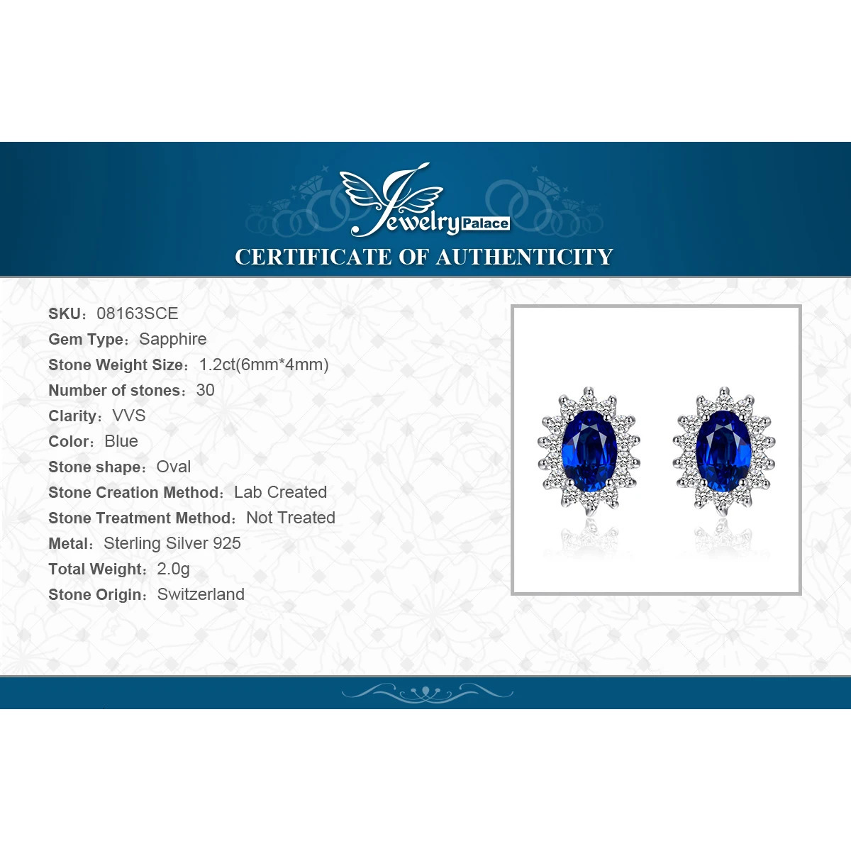 Jewelry Created Blue Sapphire Ruby 925 Sterling Silver Stud Earrings Natural Amethyst Garnet Peridot Topaz Princess Diana 250519