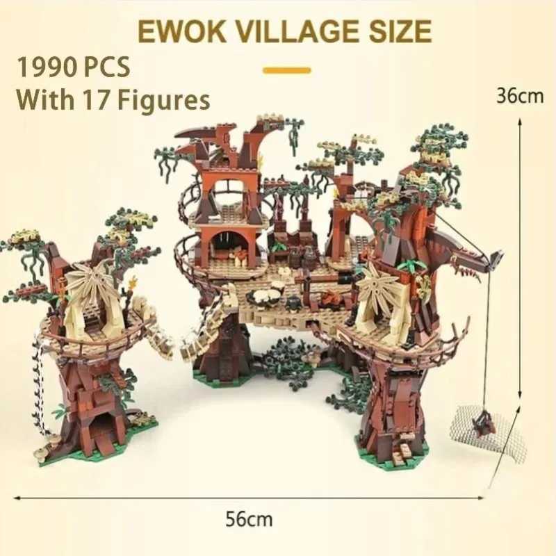 1990Pcs 81049 Ewoks Building Villages 10236 Blocks Set Model Kids Toy Bricks Kit180016 for Children Friends Birthday Gifts Z250528