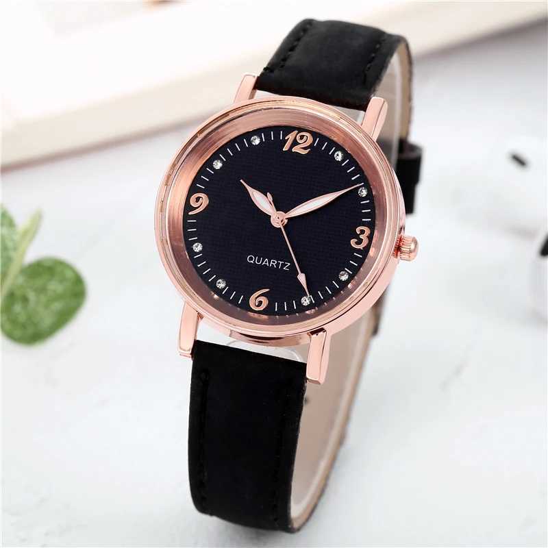 Fashion Arabic Dial Womens Watch Casual Leather Band Analog Quartz Watches XJ250527