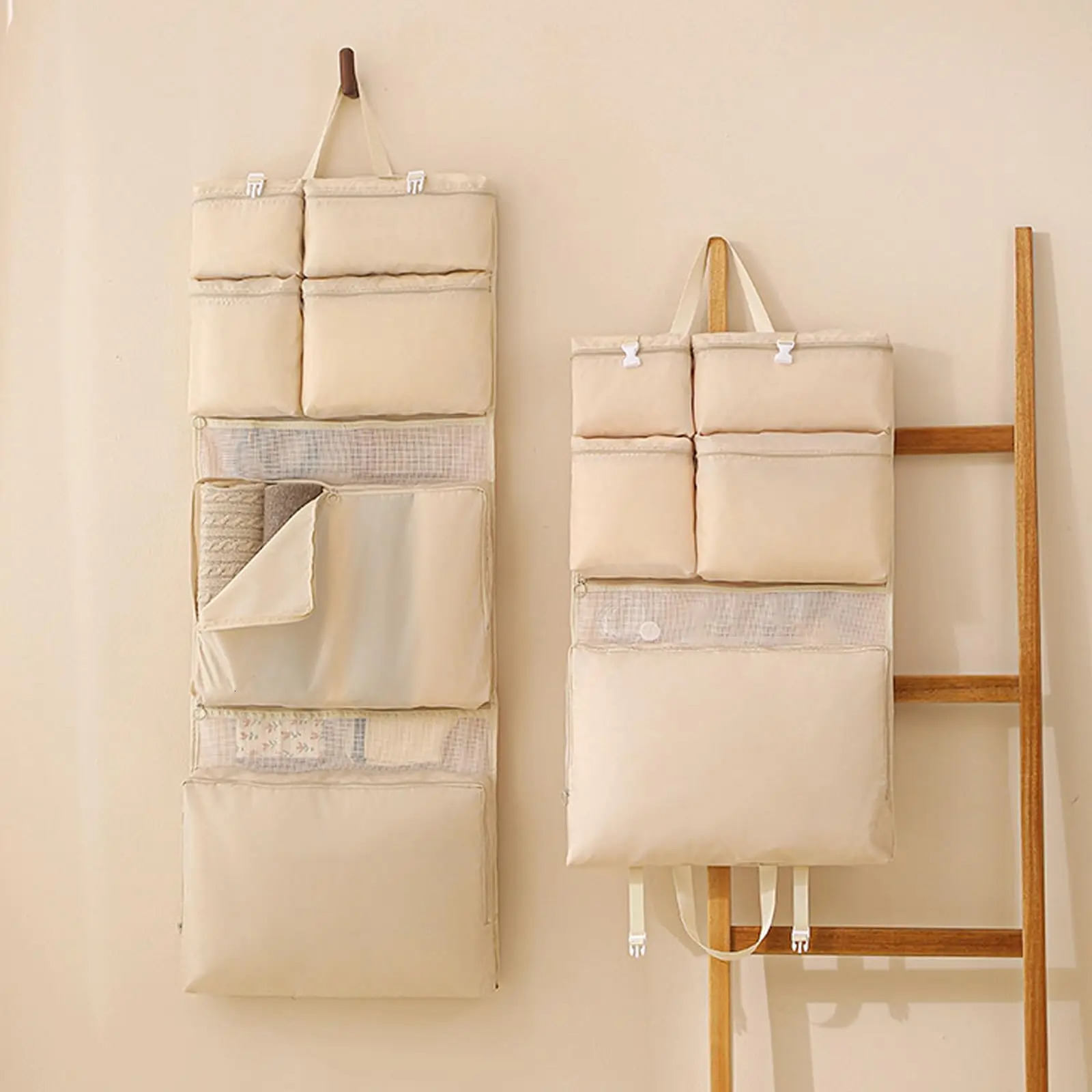 Foldable Organizer Hanging Bag for Travel Storage Hanging Bags with Pockets - Daily Clothes Sorting Storage Multi-Compartment 250526