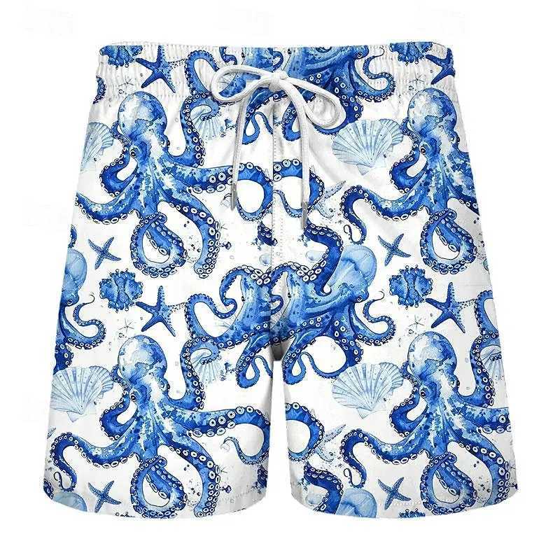 3D turtle print mens casual shorts Tropical summer style fashion shorts quick-drying and comfortable close-fitting X250528